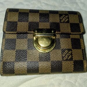 Louis Vuitton Brown and Black Checkered Wallet
